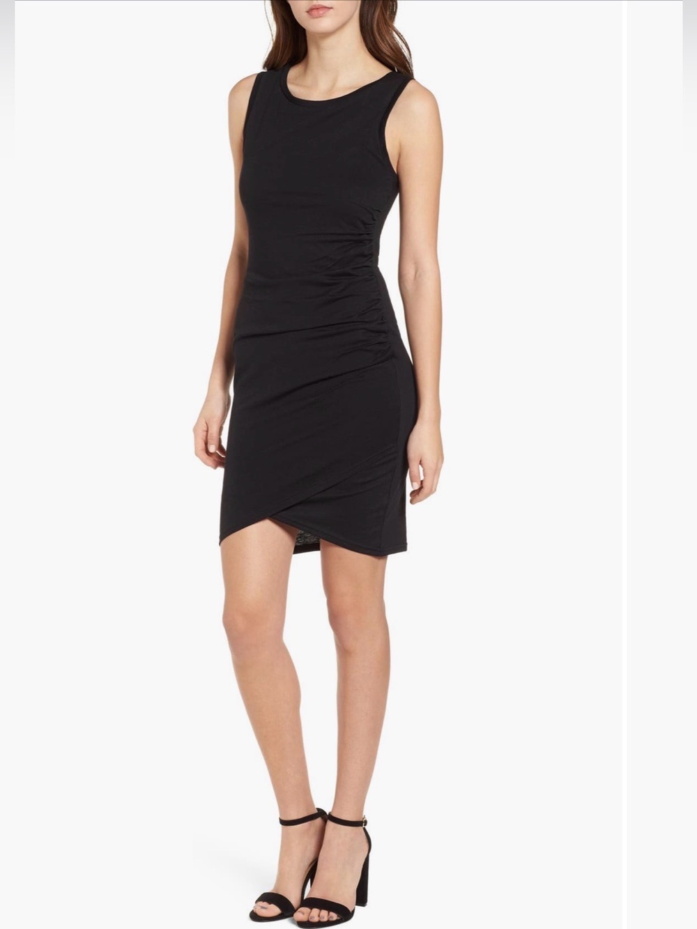 Melrose and Market Leith Ruched Body-Con Sleeveless Dress Black 🖤 | NWT